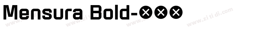 Mensura Bold字体转换